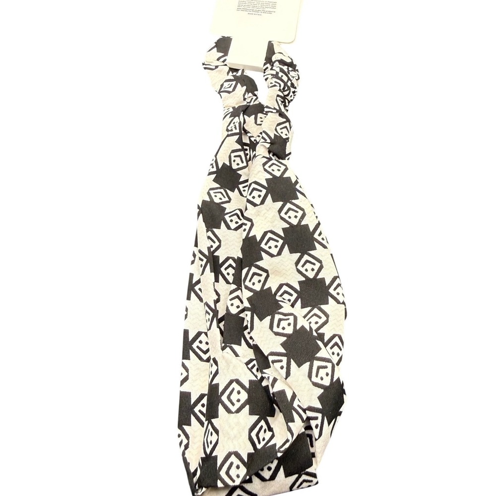Princess Accessories Black White Geometric Smiley Face Twist Headband NWT